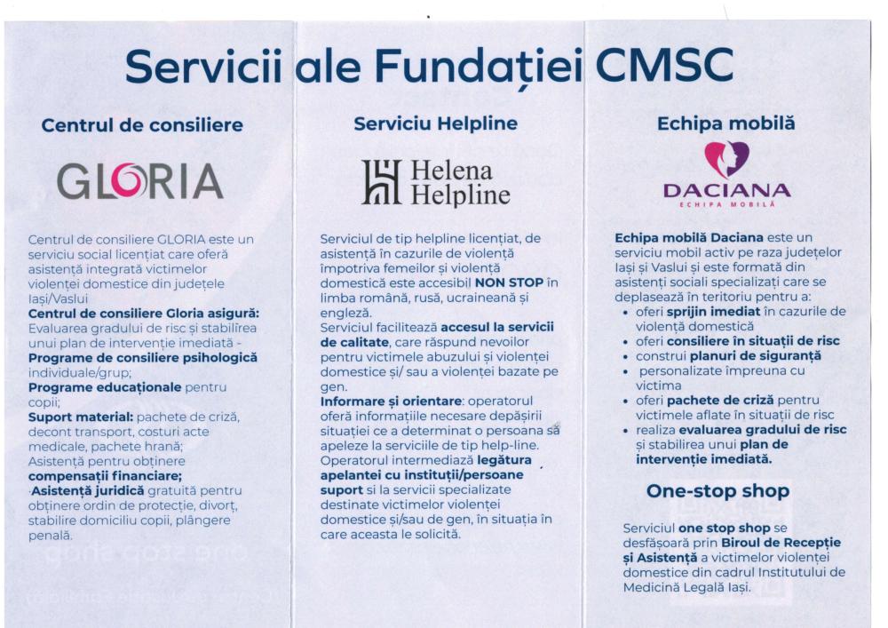 Servicii ale Fundației CMSC - Fundația Centrul de Mediere și Securitate Comunitară 